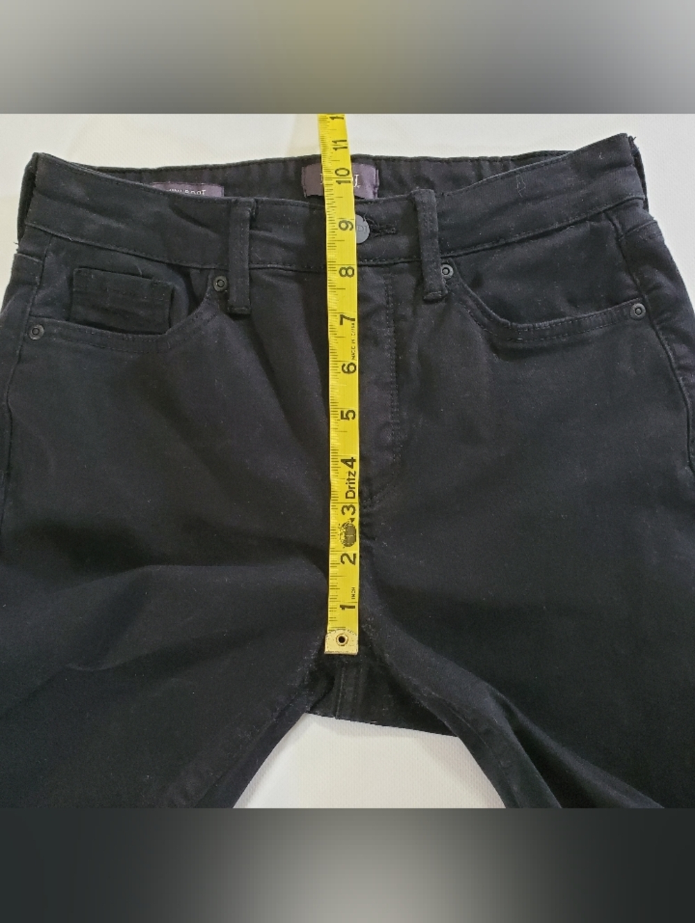 7643 * NYDJ Billie Mini Bootcut Jeans High Rise Slimming Black Denim Size 0 - Picture 12 of 14